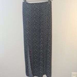 Blue and white polka dot skirt